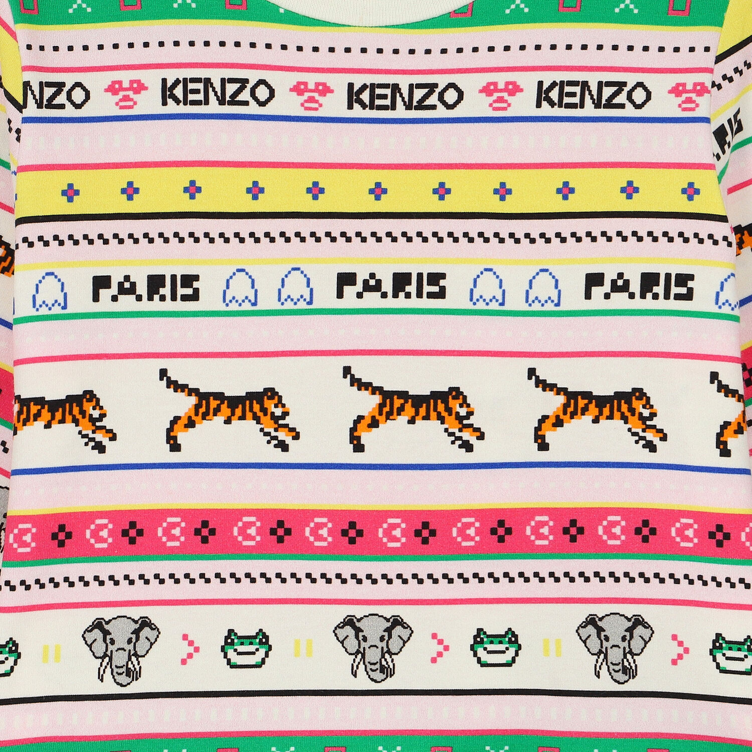 Girls Multi-Coloured Striped Dress, 1, hi-res